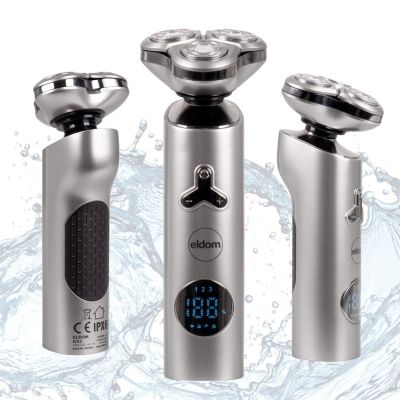 3. ELDOM G55 SHAVING RAZOR THREE HEADS, LCD DISPLAY, BUTTON LOCK, CORDLESS/MAINS OPERATION