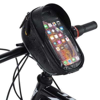 7. Wozinsky Bike Handlebar Bag with Phone Case 1L Black (WBB16BK)