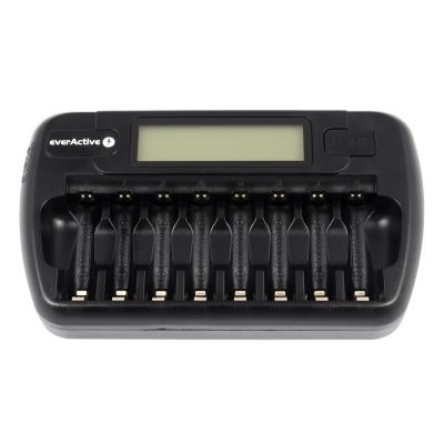 EVERACTIVE AAA/AA PROCESSOR CHARGER, 8 FULLY INDEPENDENT CHANNELS, CHARGING, REFRESHING, 12V ADAPTER INCLUDED NC-800