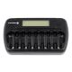 EVERACTIVE AAA/AA PROCESSOR CHARGER, 8 FULLY INDEPENDENT CHANNELS, CHARGING, REFRESHING, 12V ADAPTER INCLUDED NC-800