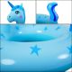 4. INFLATABLE RING 70x70CM UNICORN BLUE 35657