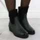 12. Women's suede wedge boots green M.Daszyński 2510