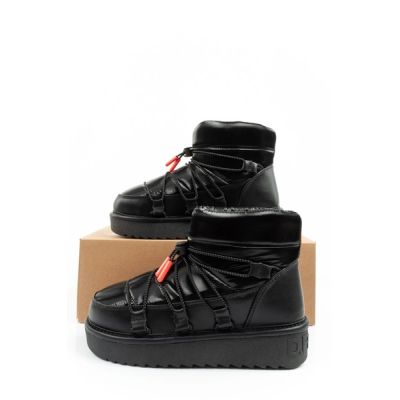 10. D.Franklin women's snow boots winter fashionable insulated ankle boots black