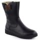Black women’s leather platform ankle boots Rieker Y4355-00