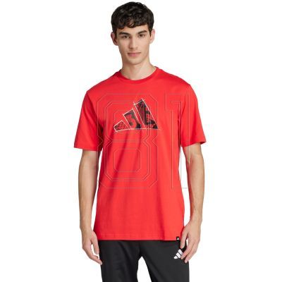 adidas Logo Graphic Men's T-Shirt Red JJ3934