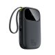 2. Baseus EnerFill FC31 20000mAh 45W Power Bank with Digital Display with 2 Built-in USB-C Cables - Black