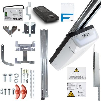 FAAC D1000 FDS electromechanical garage door operator (operator with built-in controller, XF-FDS/433-868 radio communication module, XT2-FDS radio remote control and necessary mounting accessories - The set does not include a guide rail)