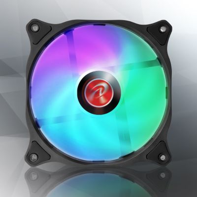 9. RAIJINTEK EOS 12 RBW ADD Motherboard, Processor Fan 12 cm Black, White 2 pcs.