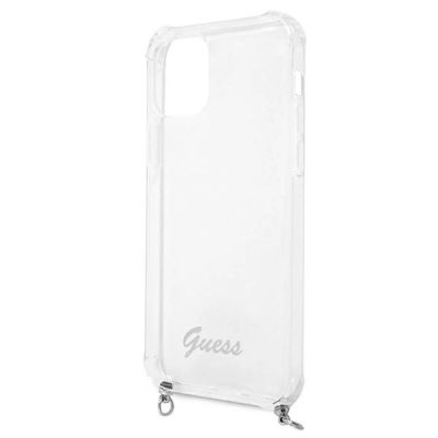 6. Guess GUHCP12LKC4GSSI iPhone 12 Pro Max 6.7" Transparent hardcase 4G Silver Chain