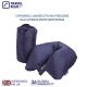 5. TRAVEL BLUE CRESCENT-SHAPED TRAVEL PILLOW WITH NATURAL GOOSE FEATHERS