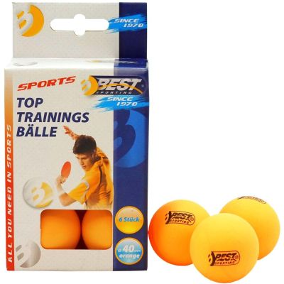 4. BEST SPORTING TRAINING TABLE TENNIS BALLS 6 PCS ORANGE