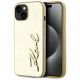 Karl Lagerfeld Wrinkled Metal Signature iPhone 15 Case - Gold