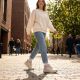 7. Beige women's platform sneakers Big Star TT274318