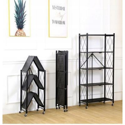 3. Folding shelf on wheels FS005 72x34xH163 black