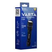 Varta Night Cutter Pro F30R Black LED Handheld Flashlight