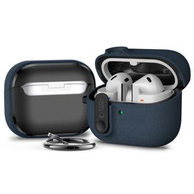 2. Tech-Protect Slim Hook Case for Samsung Galaxy Buds 3 / 3 FE / 3 Pro - Navy Blue
