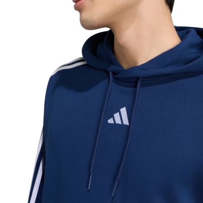 4. Men's adidas Essentials 3-Stripes French Terry Hoodie Navy Blue KY4203