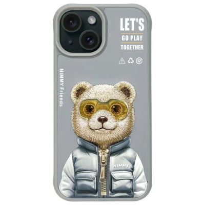Nimmy Cool&Cute 2.0 Bear Case for iPhone 15 - Gray