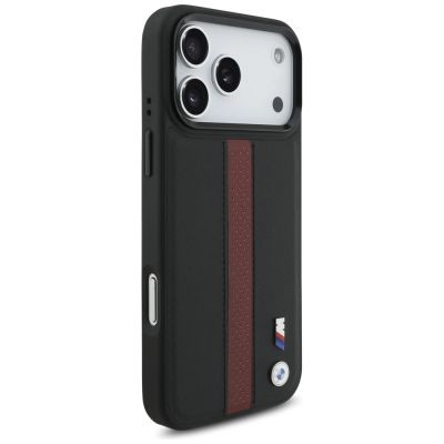 4. BMW M Perforated Stripe Logo MagSafe Case for iPhone 17 Pro Max - Red