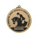 4. Metal medal with engraving on laminate