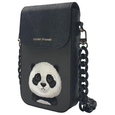 2. Nimmy Big Eyed Pet 2.0 Panda Phone Bag - Black