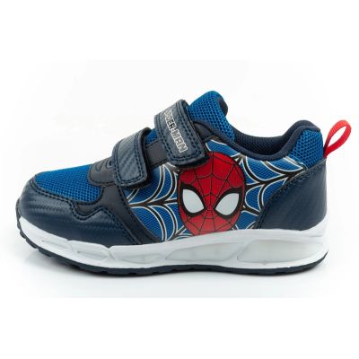2. Leomil children's sports shoes Spiderman sneakers lightweight with velcro black blue