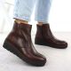 6. Women's brown leather wedge ankle boots Rieker X9165-27