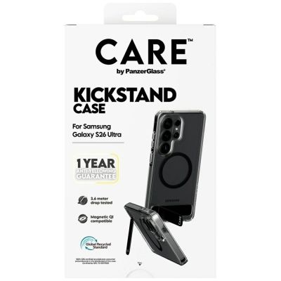 7. CARE by PanzerGlass Urban Explorer Transparent Case w. Black Qi for Samsung Galaxy S26 Ultra - transparent