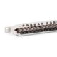 27. High density patch panel 19'' 24x RJ45, LSA level, cat.6A, shielded, 0.5U, gray, cable guide