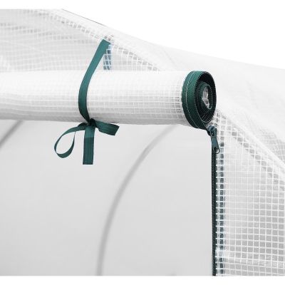 3. GREENHOUSE GARDEN TUNNEL 200x200x200CM PE STRUCTURE WHITE STEEL