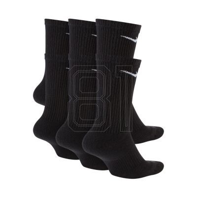 3. Nike Everyday Plus Cush Socks 6 Pairs Black SX6897 010