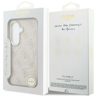 8. Guess 4G Embossed Ring MagSafe Case for Samsung Galaxy S26 - Pink