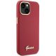 4. Guess Silicone Script Metal Logo & Frame case for iPhone 15 - red