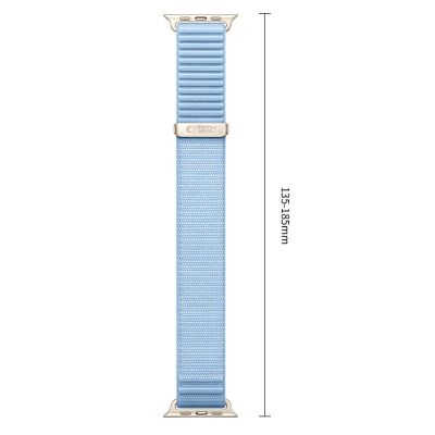 3. Tech-Protect NylonLoop Band for Apple Watch 44 / 45 / 46 / 49 mm – Light Blue