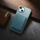 18. iCarer Litchi Premium Leather Case iPhone 14 Magnetic Leather Case with MagSafe Green (WMI14220709-GN)