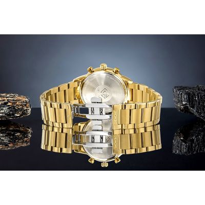 7. Giewont Chronograph Sapphire Gold Black Men's Watch GW8510-B5
