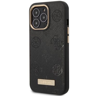 2. Guess GUHMP14LSAPSTK iPhone 14 Pro 6.1" black/black hardcase Peony Logo Plate MagSafe