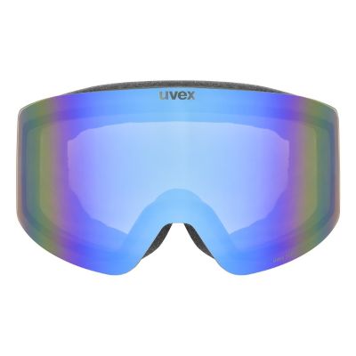2. Uvex provoqe FM ski goggles for winter sports, black, men's, blue, spherical lens
