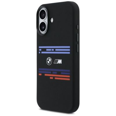 2. BMW M Silicon Horizontal Line MagSafe Case for iPhone 17 - Black