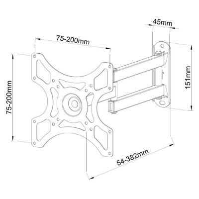 3. Techly ICA-LCD 2923B TV Mount for 94 cm (37") Black