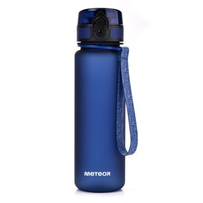 8. Meteor 650 ml navy blue sports bottle