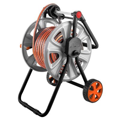 3. Garden hose cart, metal, up to 60 m of 1/2" hose, with hose guide