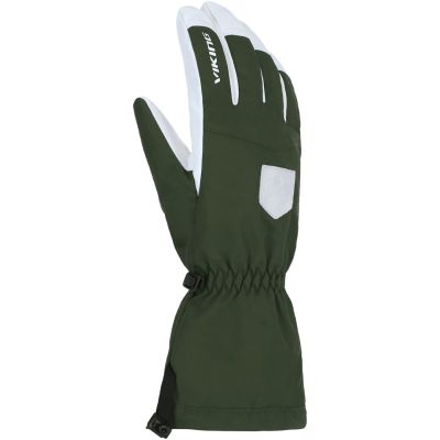 VIKING Sven men's ski gloves green with white leather 9