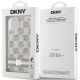 8. DKNY IML Checkered Mono Pattern & Printed Stripes MagSafe Case for iPhone 15 Plus / 14 Plus - Beige