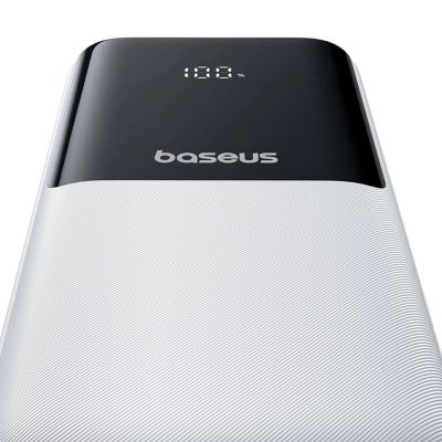 6. Baseus Lipow 20000mAh 22.5W Powerbank with two built-in cables with additional Baseus Simple USB-A - USB-C 3A 20cm cable - white