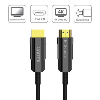 2. UNITEK HDMI OPTICAL CABLE 2.0 AOC 4K 60HZ 20M