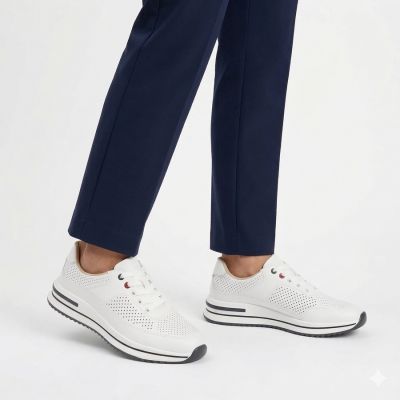 6. Women's leather openwork shoes, white Filippo DP7608/26 WH