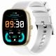 4. GRAVITY GT18-8 Women's Smartwatch Beige Silicone Strap + White Strap