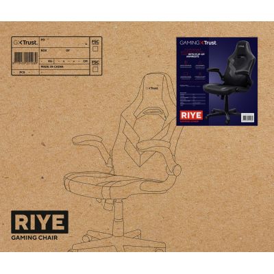 7. TRUST GXT703 RIYE GAMING CHAIR BLACK gaming chair (25128)