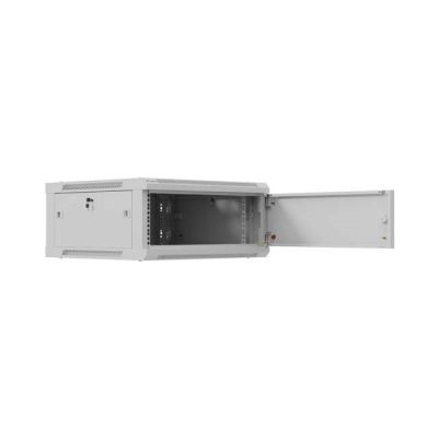 6. LANBERG WALL-HUNG RACK CABINET 19" 4U 600X600 GRAY METAL DOOR (FLAT PACK)